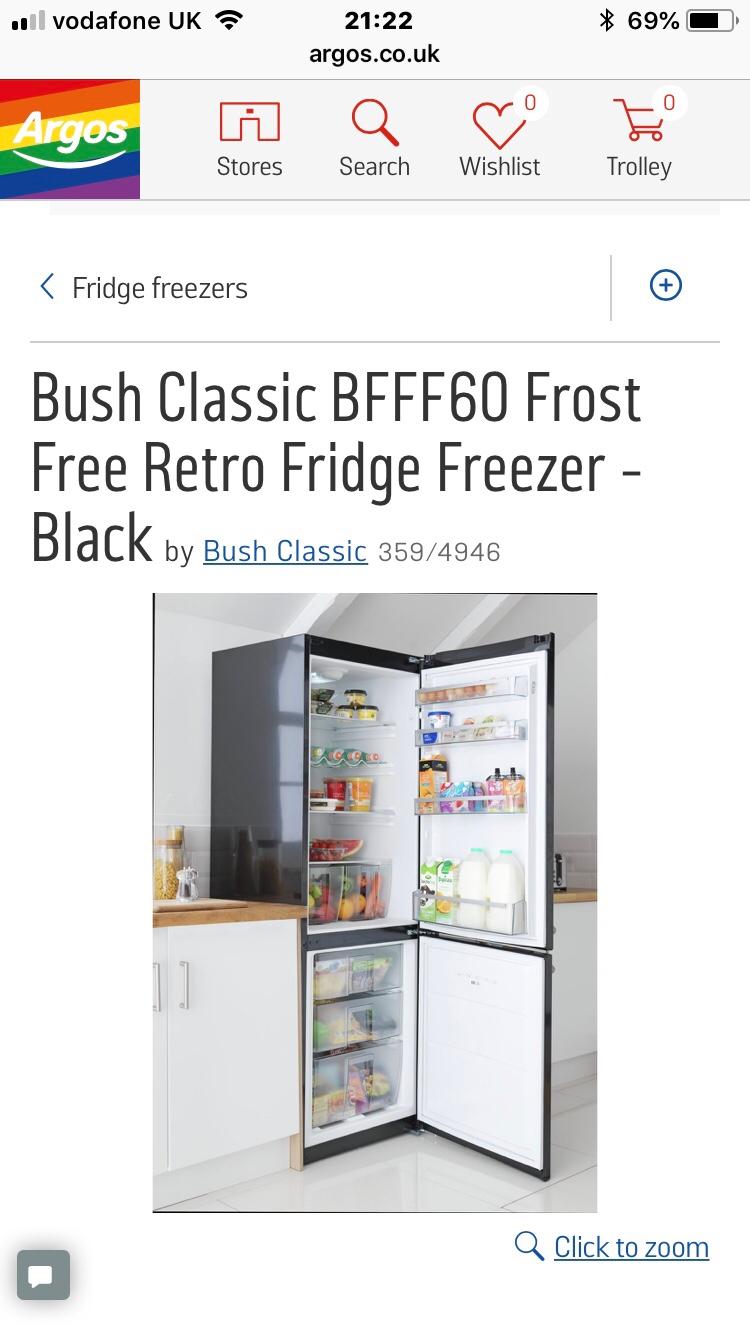 Bush retro fridge freezer in South Staffordshire für 95,00 £ zum