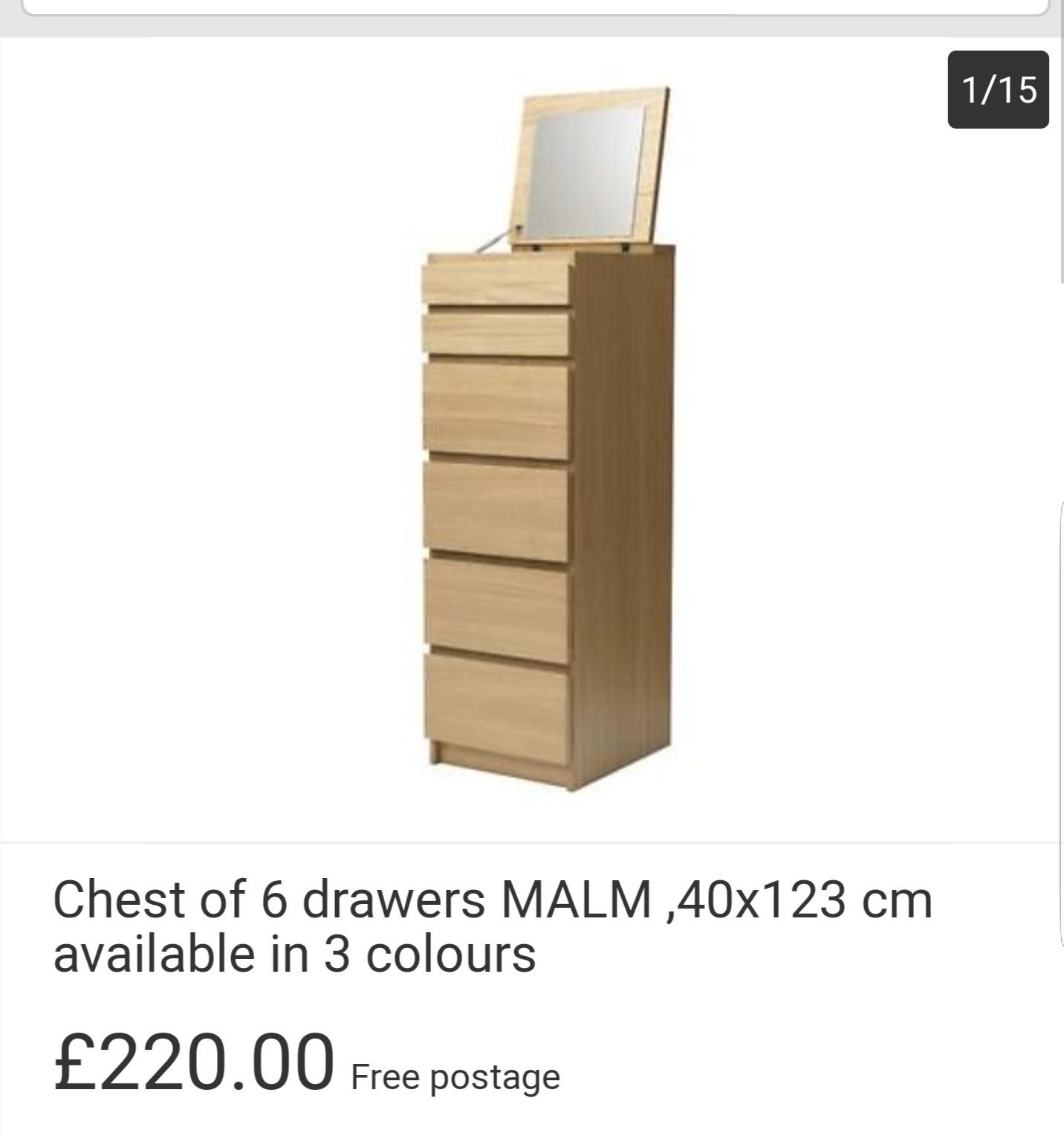 Ikea malm tall chest of drawers in CV12 Bedworth für 40,00 £ zum Verkauf Shpock DE