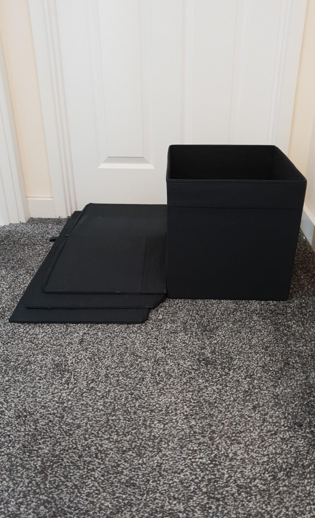 4 black ikea Drona Boxes in B65 Sandwell for £5.00 for sale Shpock