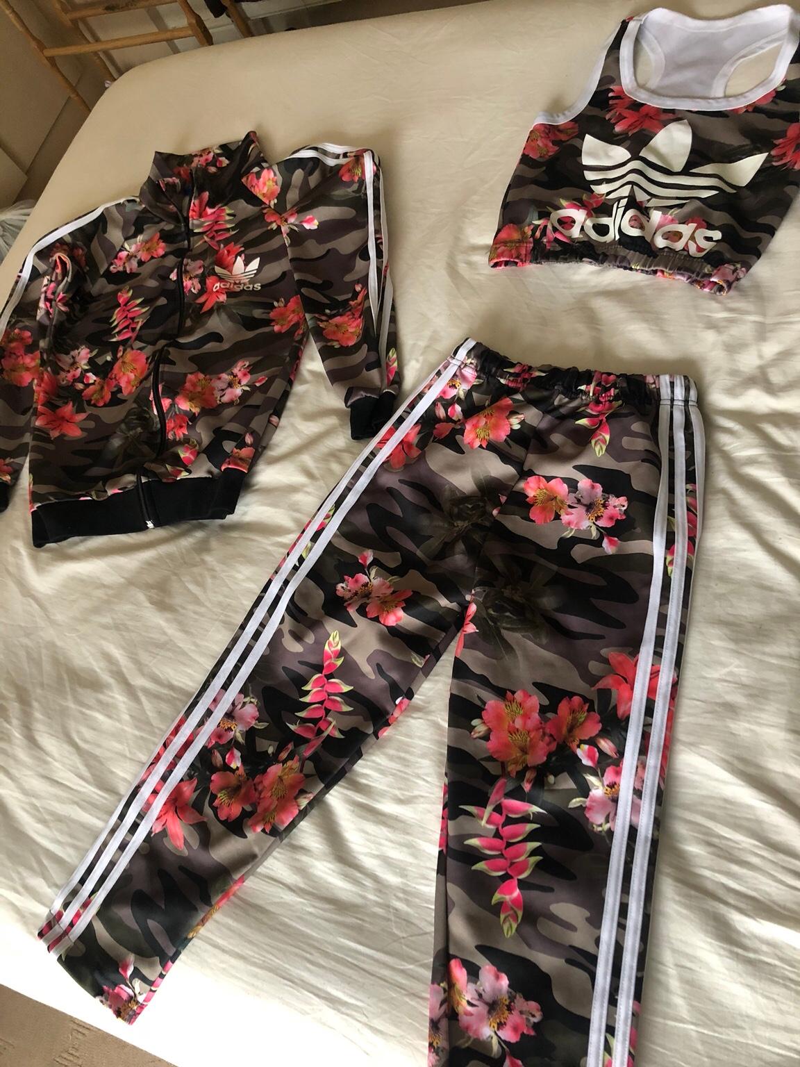 3 piece Adidas floral tracksuit in Oldham for £15.00 for sale Shpock