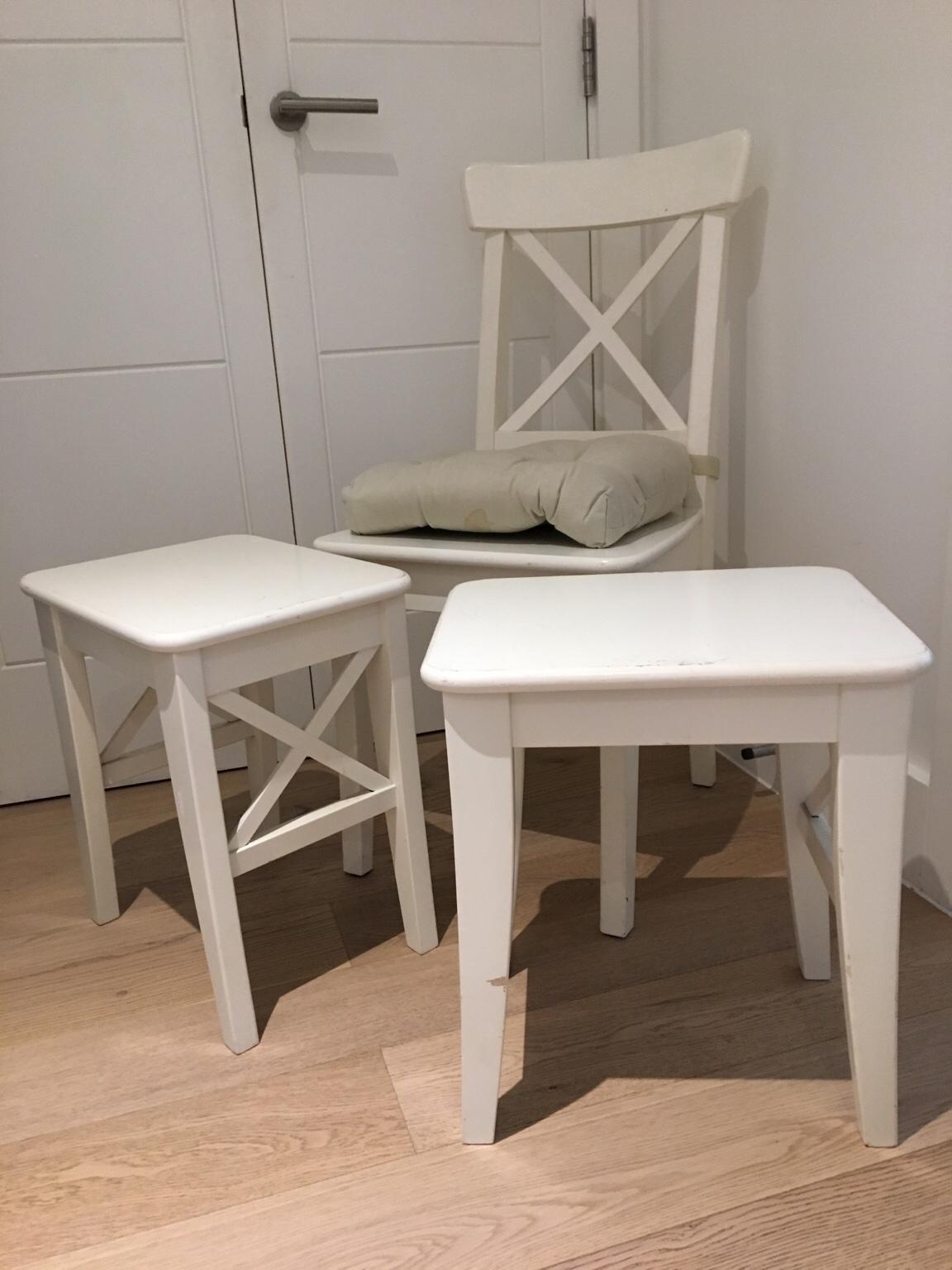 Set of IKEA chair and 2 stools in E3 Hamlets für 10,00 £ zum Verkauf Shpock DE