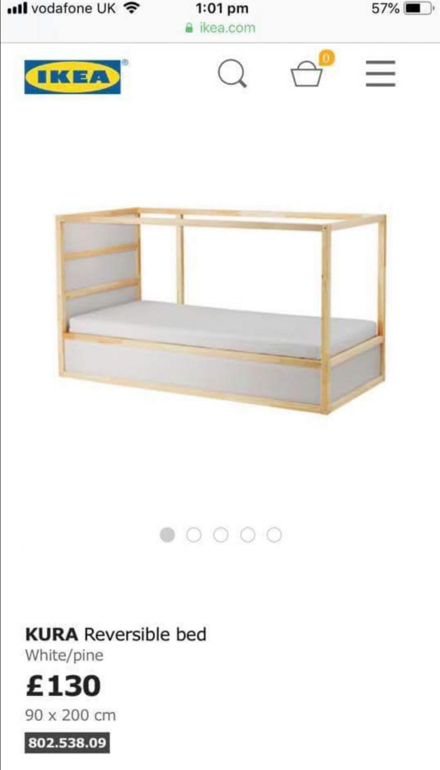 IKEA KURA bed with mattress in LE11 Charnwood für 115,00 £ zum Verkauf
