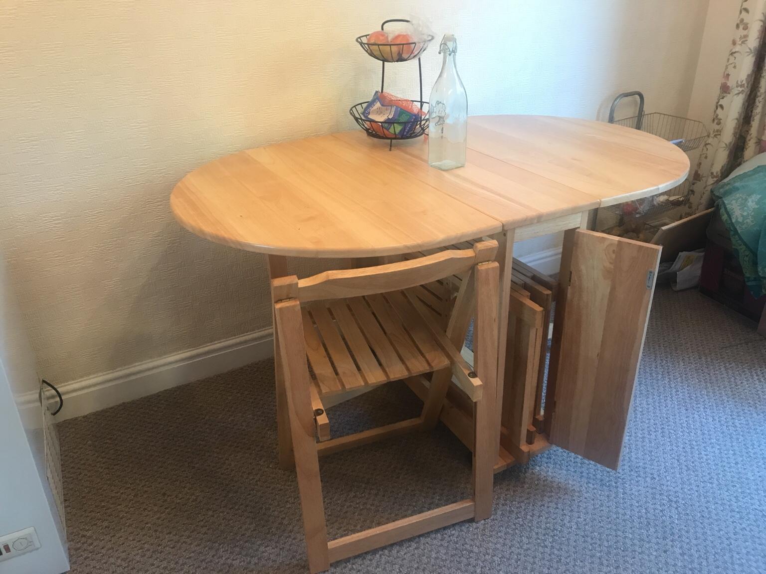 DUNELM MILL FOLDING oval DINING TABLE in Kirklees for £60.00 for sale