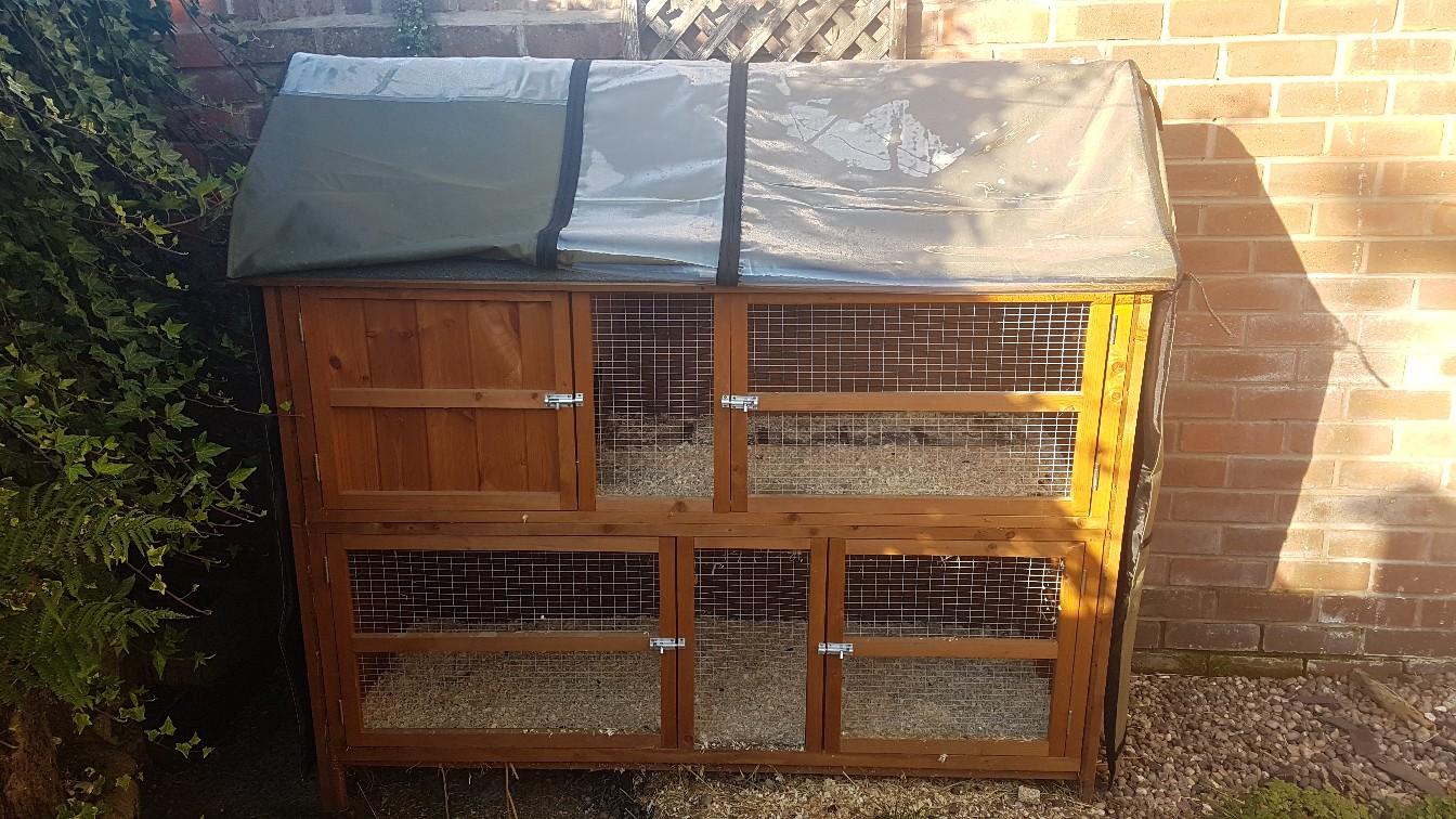5ft Rabbit/Guinea Pig Hutch + thermal cover in WA4 Grappenhall for £55.