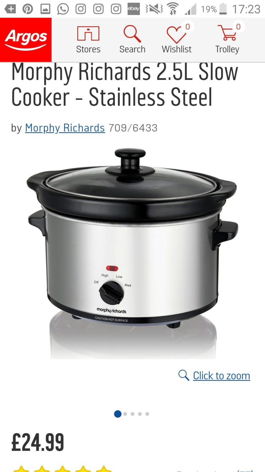 morphy richards 6L slow cooker in CT10 für £ 14,00 zum Verkauf Shpock AT