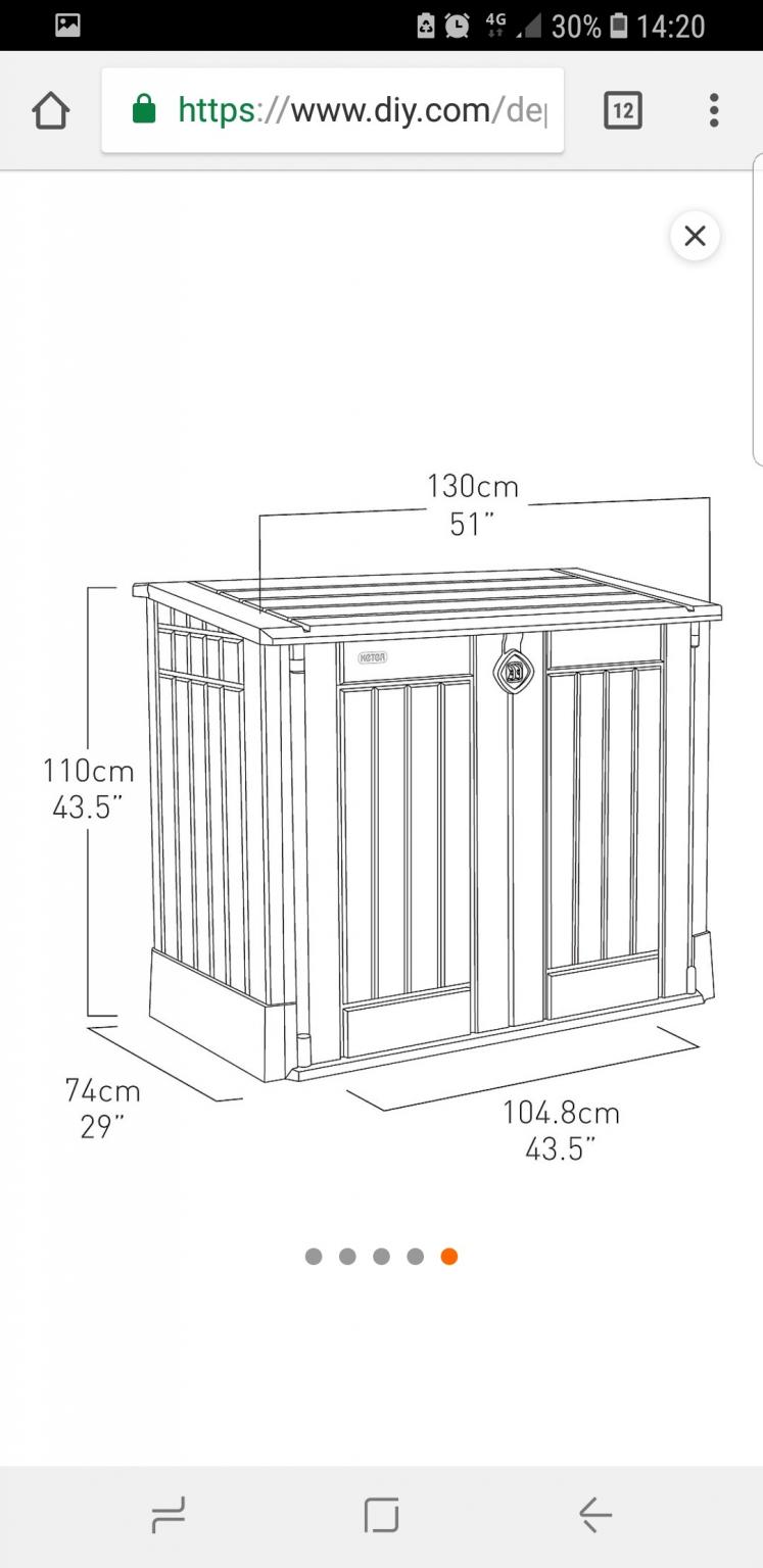 B&Q Plastic Garden Storage Box in WS10 Walsall for £60.00 for sale Shpock