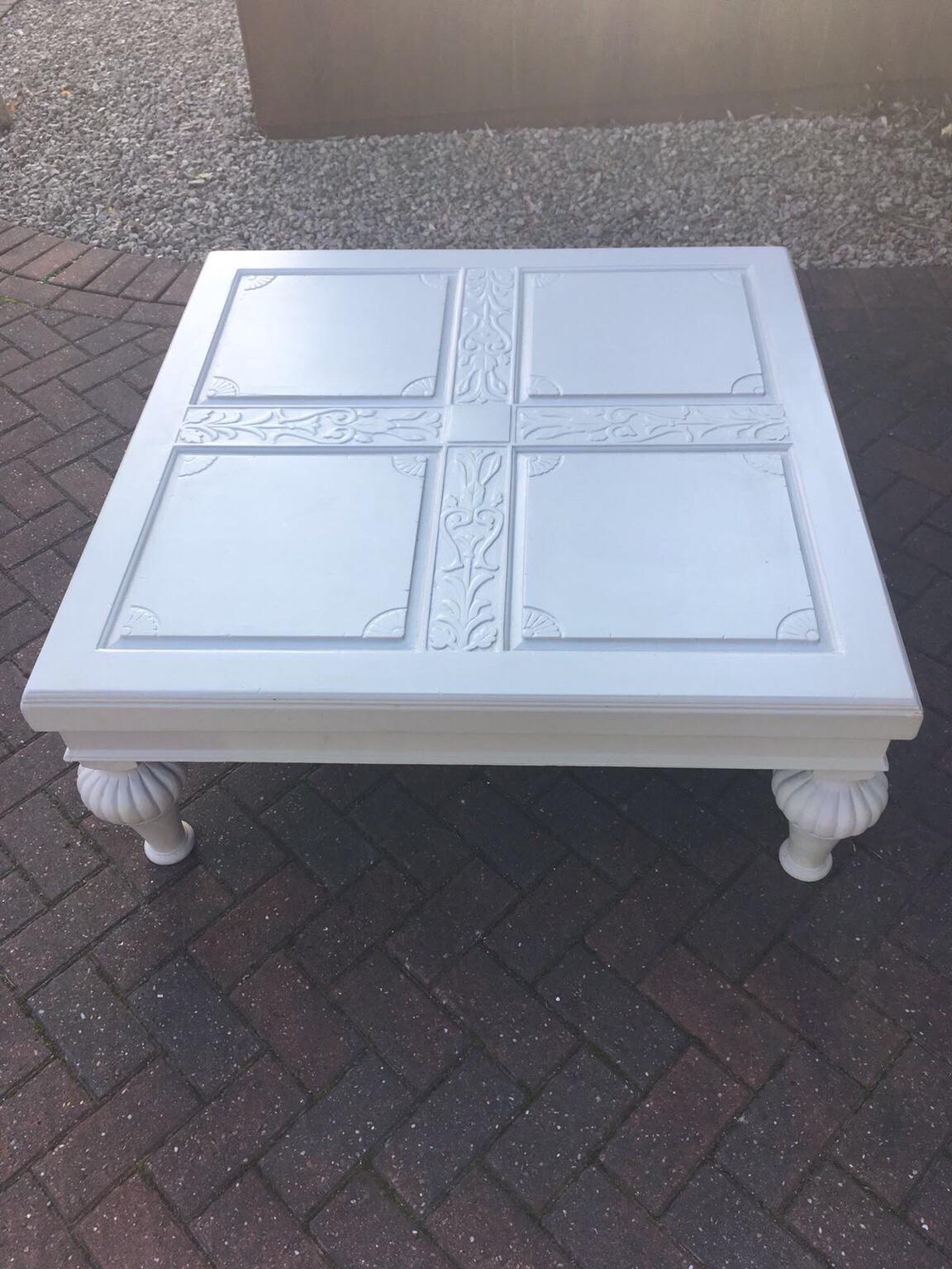 Large square white / cream coffee table in LE65 Leicestershire for £40.
