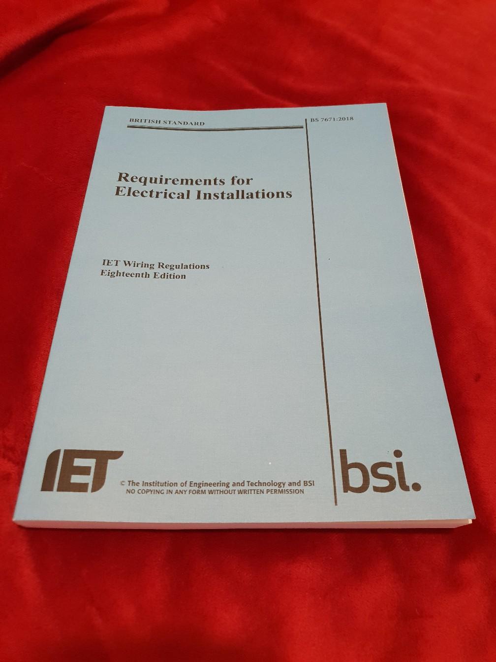18th Edition IET wiring regulations in WC1N London for £40.00 for sale