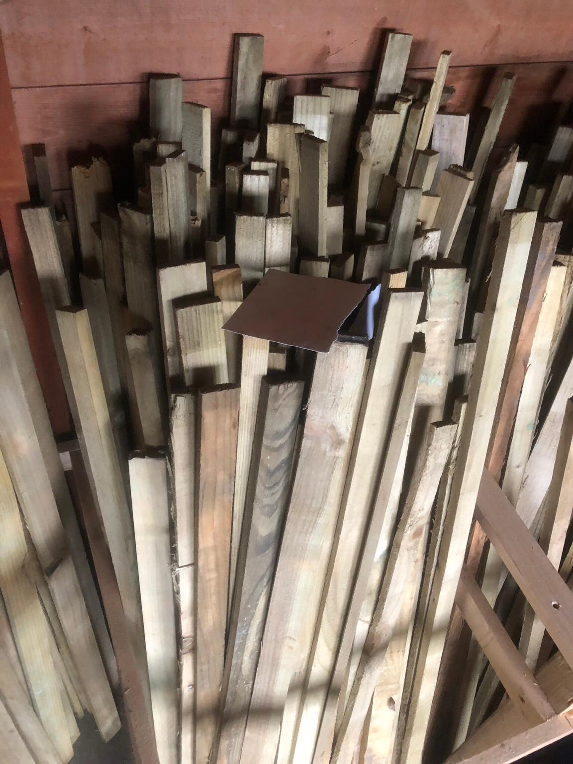 50 thin dry thin tanalised wood latts in BD4 Bradford for £17.00 for