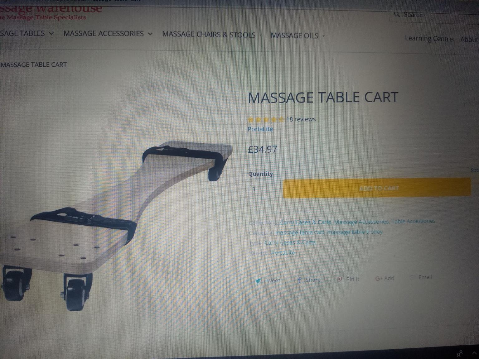Massage Table/ Couch/ Trolley Cart in SW2 Lambeth für 25,00 £ zum