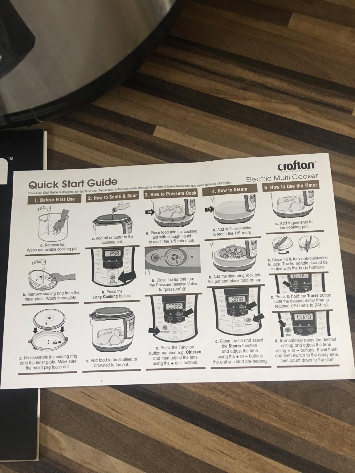 Crofton electric multi/cooker pressure steams in LS25 Leeds for £10.00