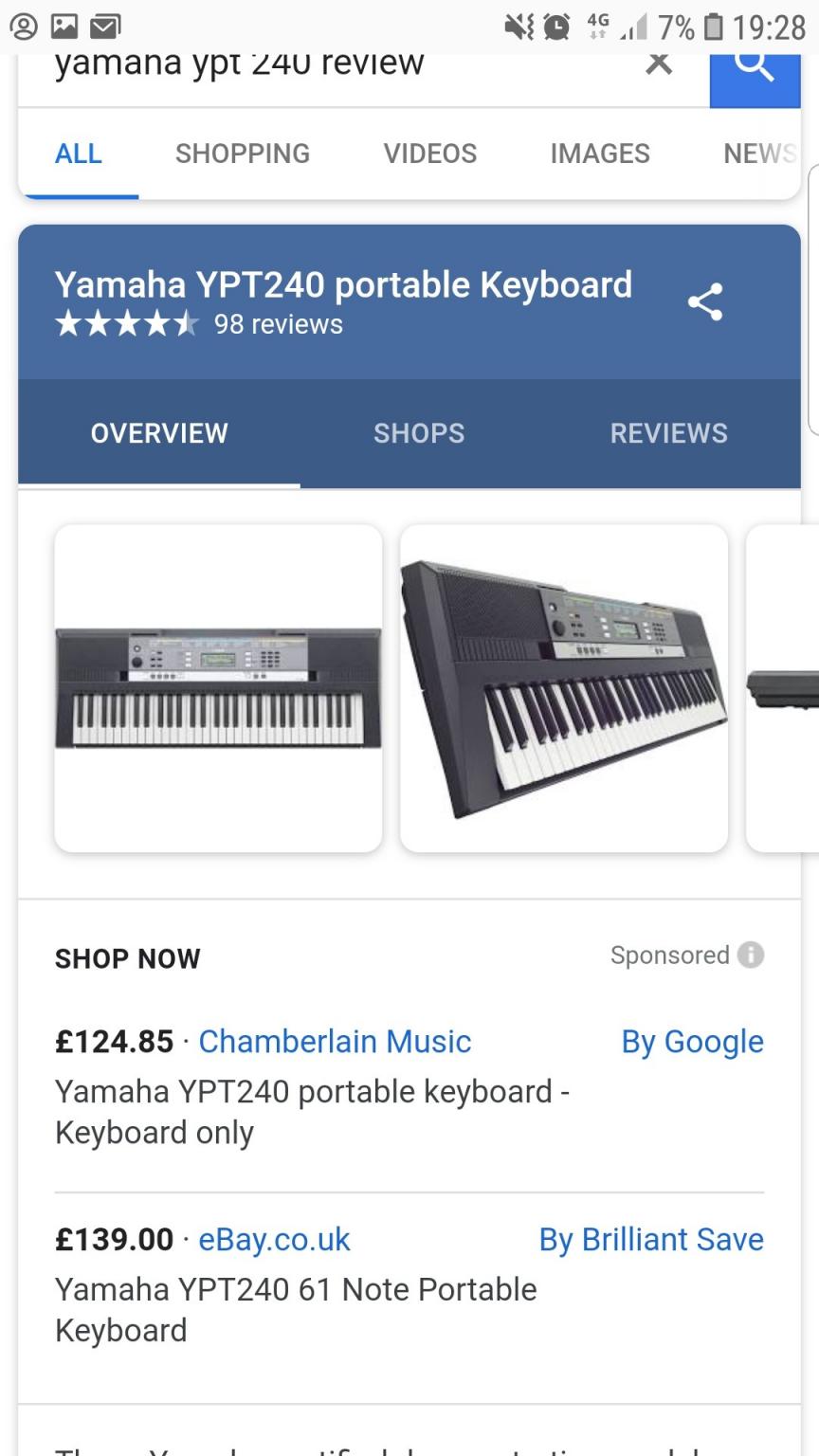 Yamaha ypt 240 keyboard in CH49 Wirral für £ 80,00 zum Verkauf | Shpock AT