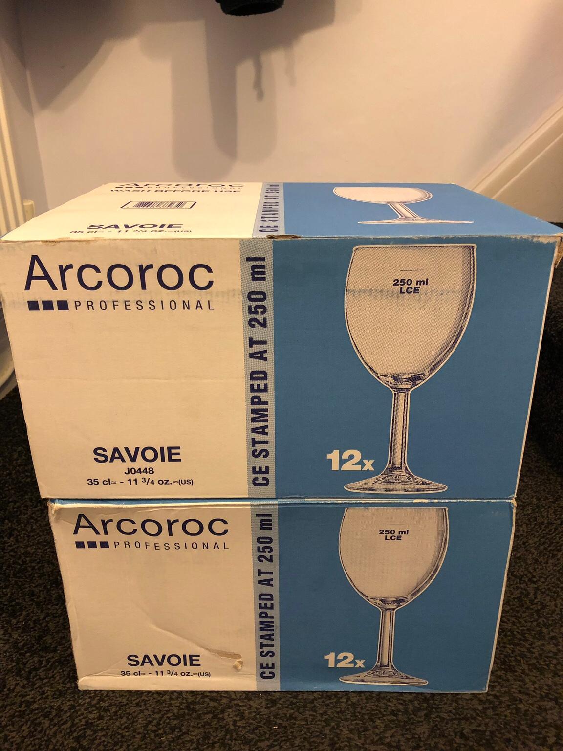 24 Arcoroc Savoie Wine Glasses 250ml in M6 Salford for £10.00 for sale