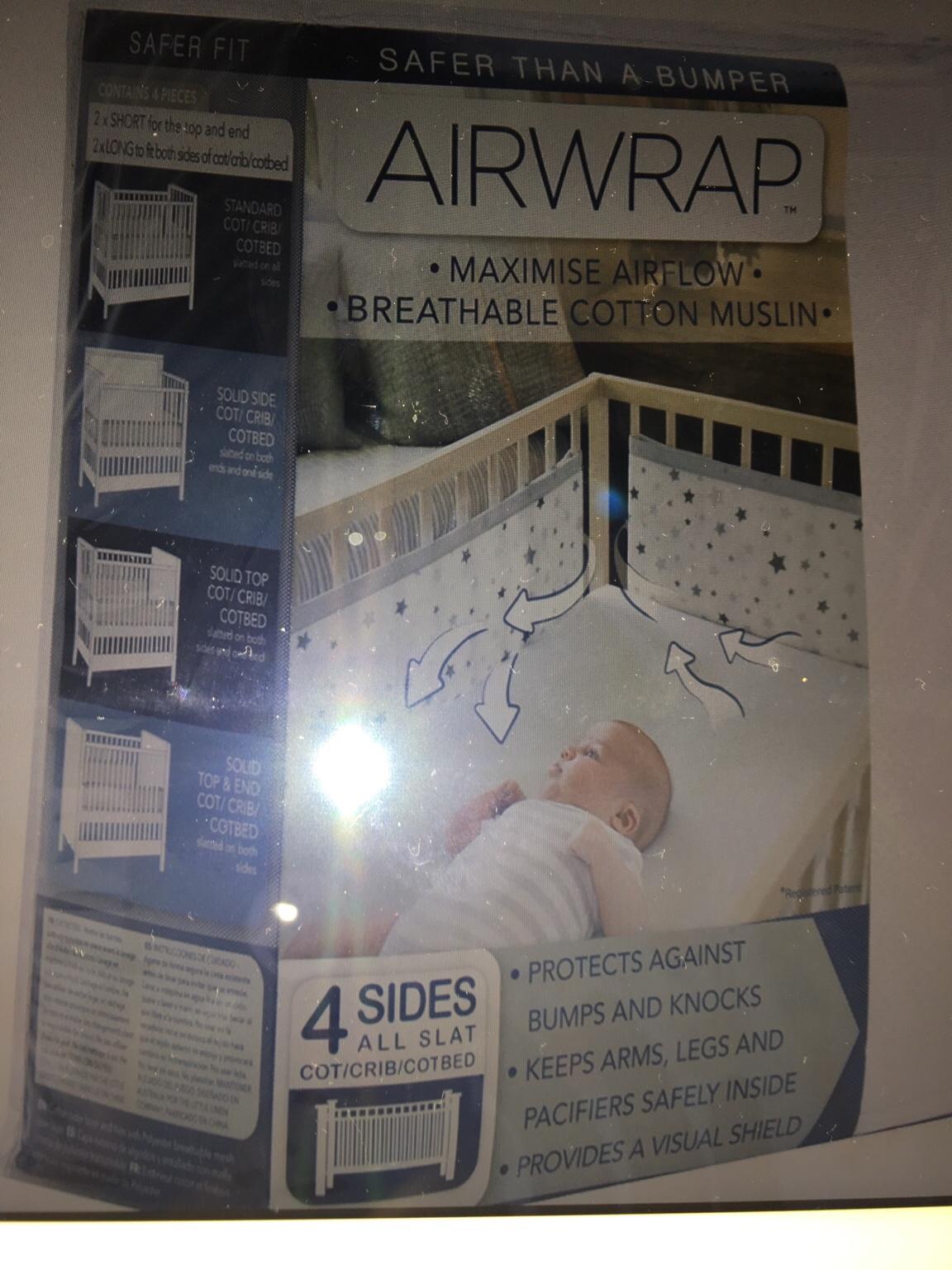 Airwrap 4 sided baby cot bumper John Lewis in SW11 London for £15.00