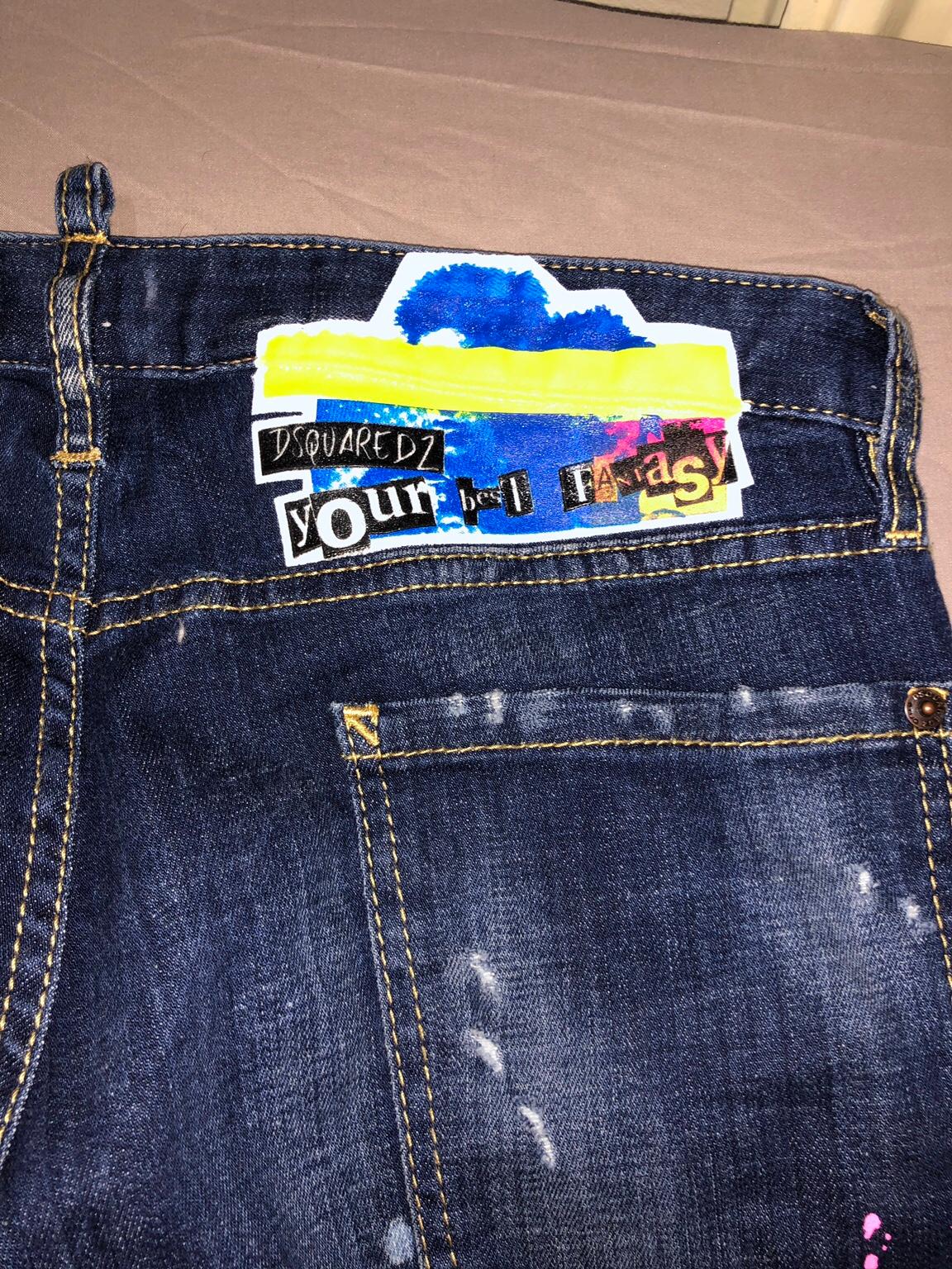 Dsquared Jeans, Pink paint splatter, 32 in NW1 Westminster für 295,00