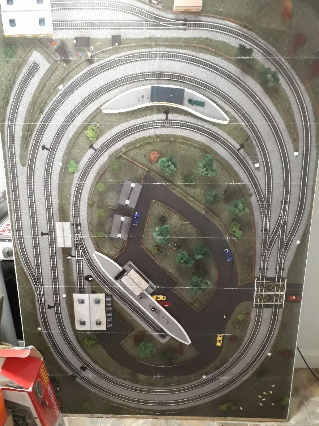 hornby 6ft"x4ft baseboard with trackmat in ST5Lyme for £15.00 for sale