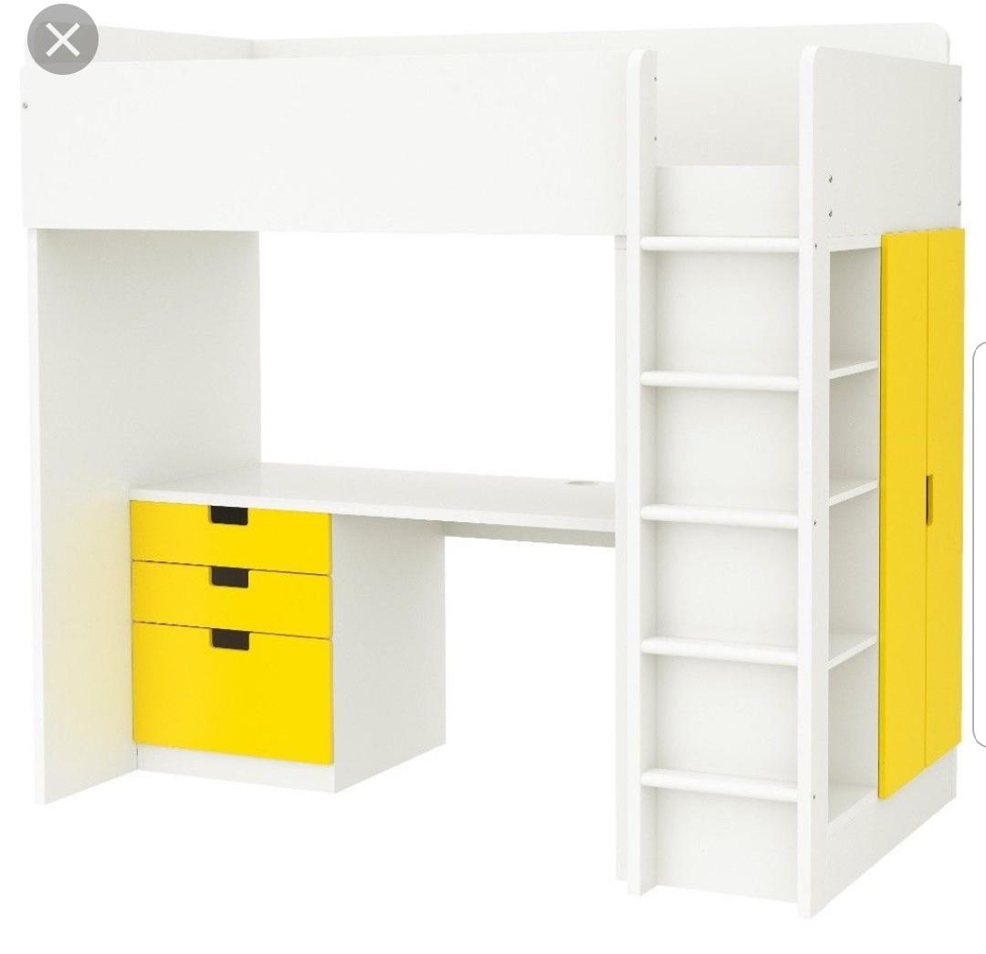 Ikea High Sleeper with Desk and Wardrobe in S13 Sheffield for £150.00 for sale Shpock