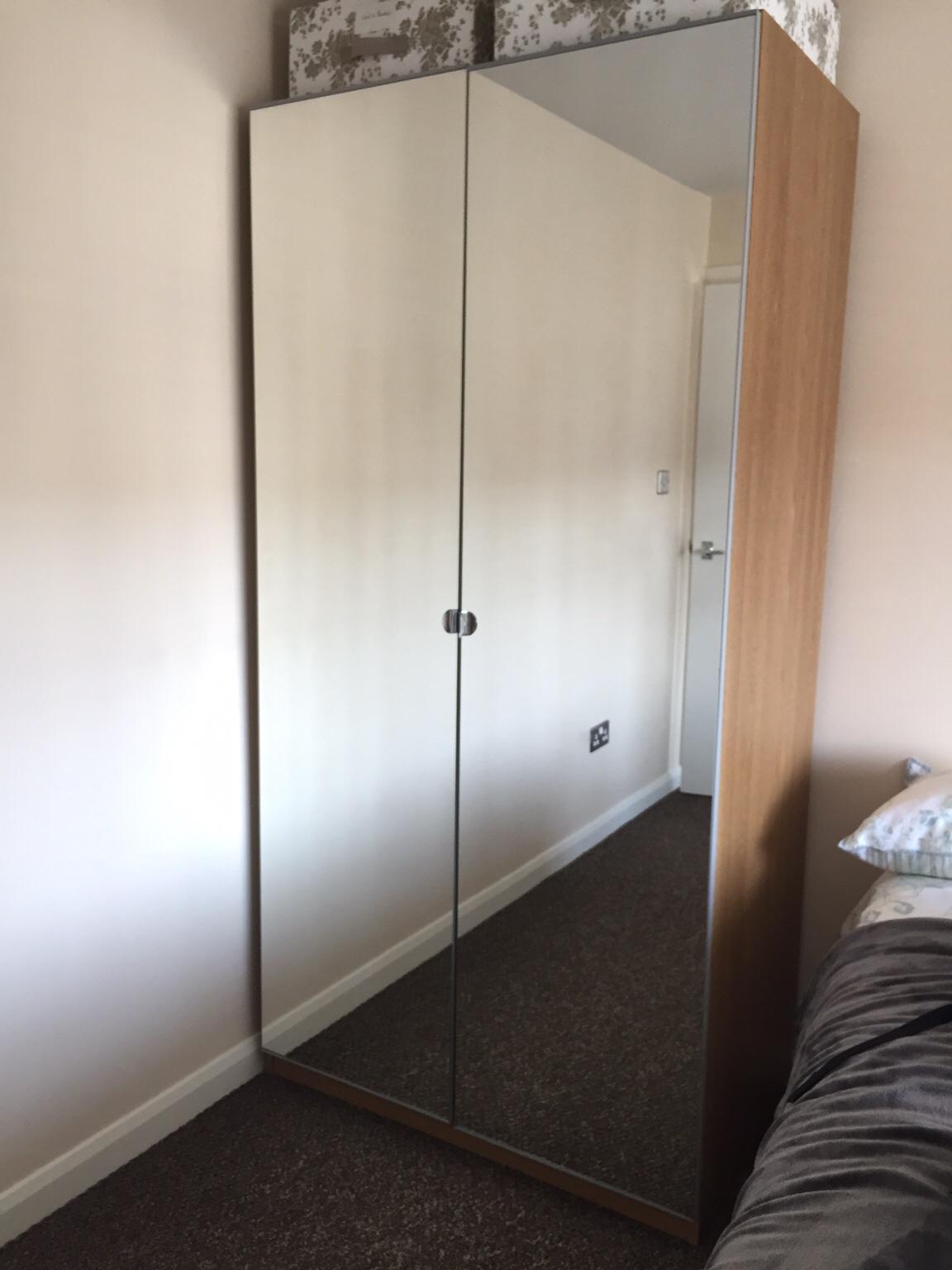 IKEA PAX wardrobe with mirror doors in RH10 Crawley for £70.00 for sale