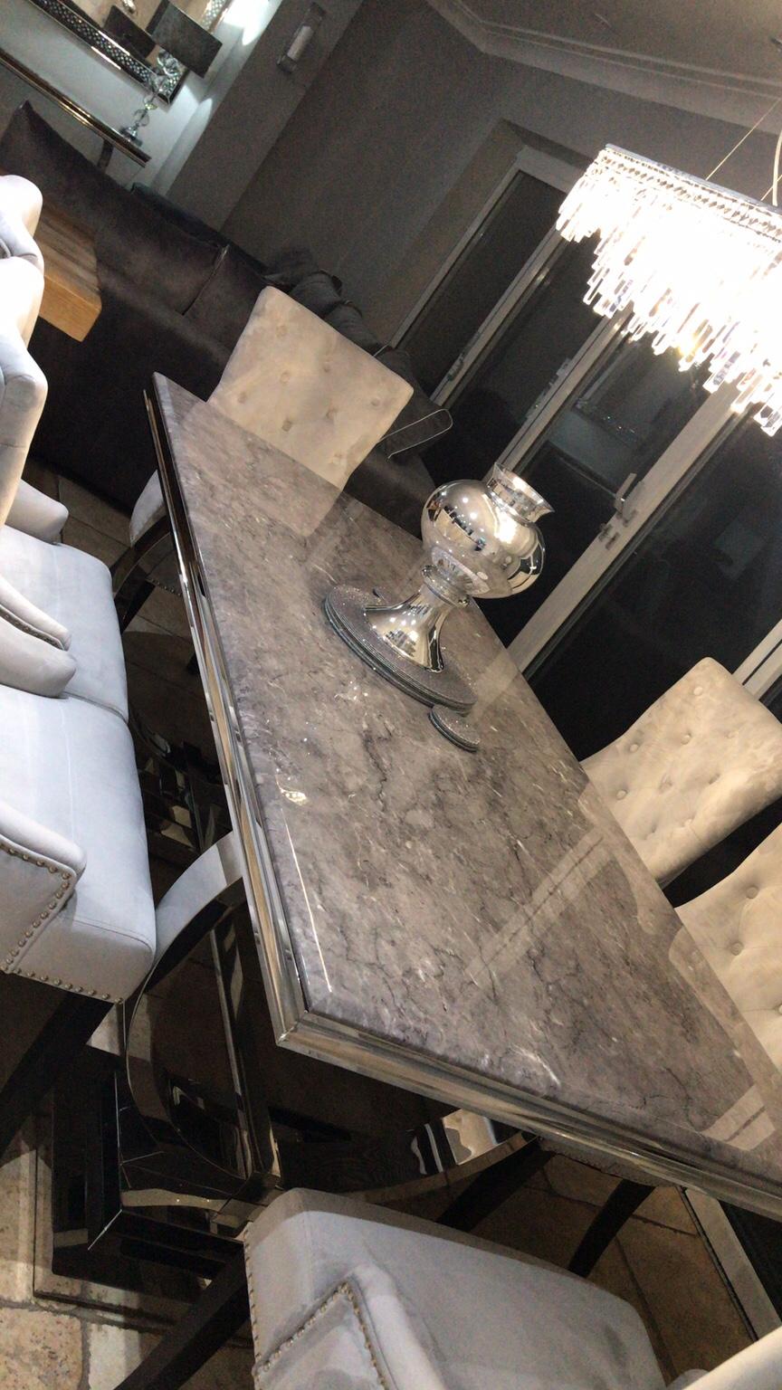 Arianna grey marble top dining table in Ashfield for £600.00 for sale Shpock