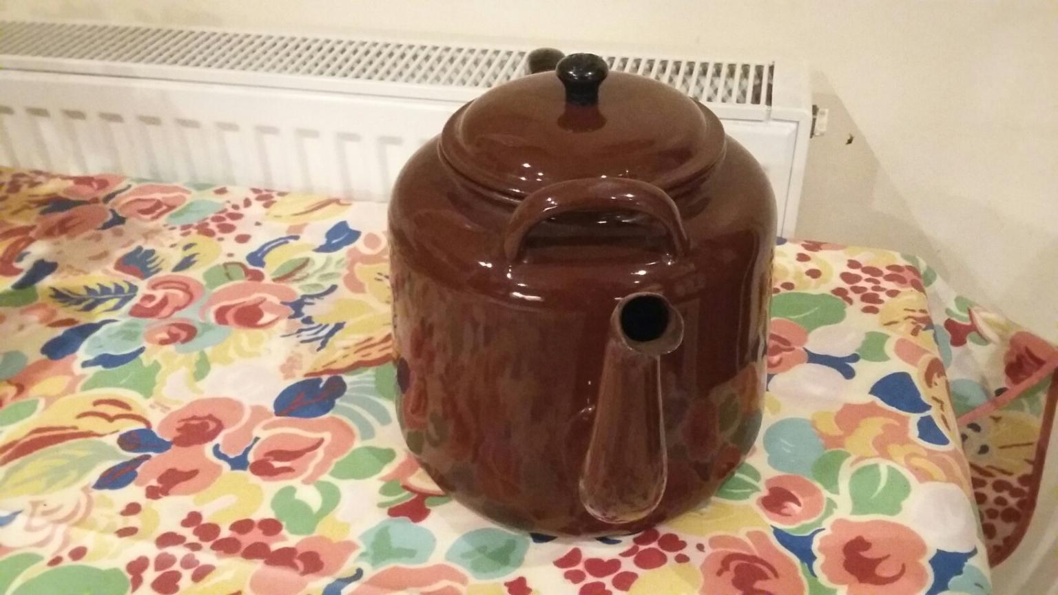 Large vintage enamel catering teapot. in B63 Dudley for £15.00 for sale