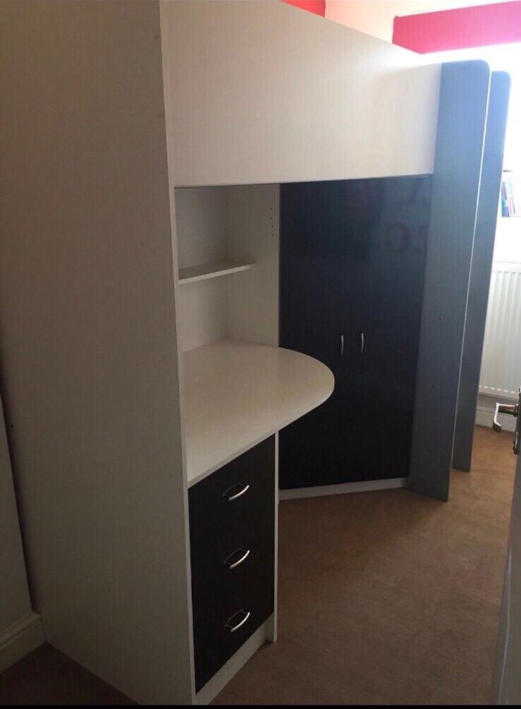 Calder High Sleeper Cabin bed black/white in ST15 Stafford für £ 120