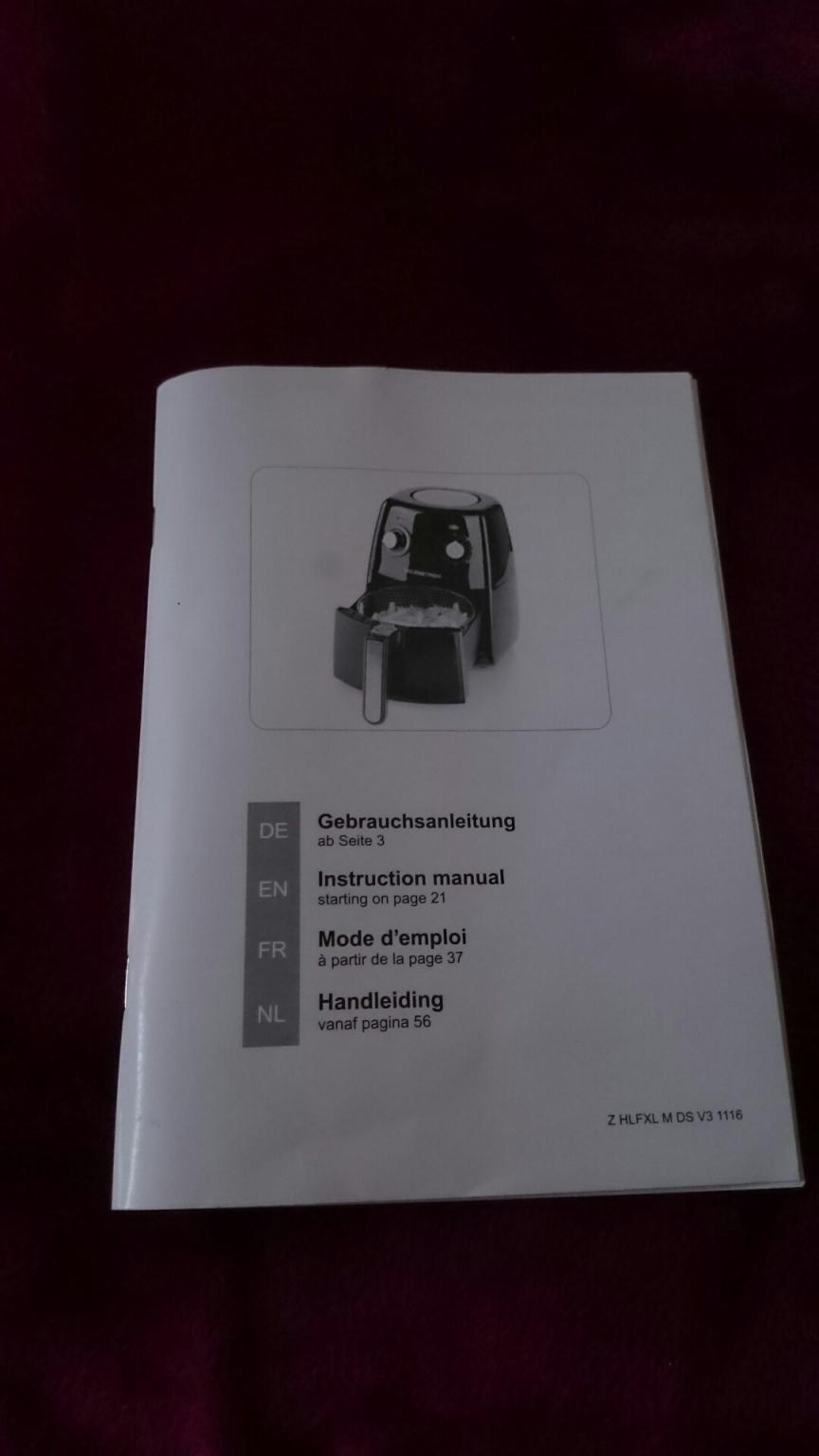 Heißluft Fritteuse, Gourmetmaxx, Anleitung in 81549 München für 39,00