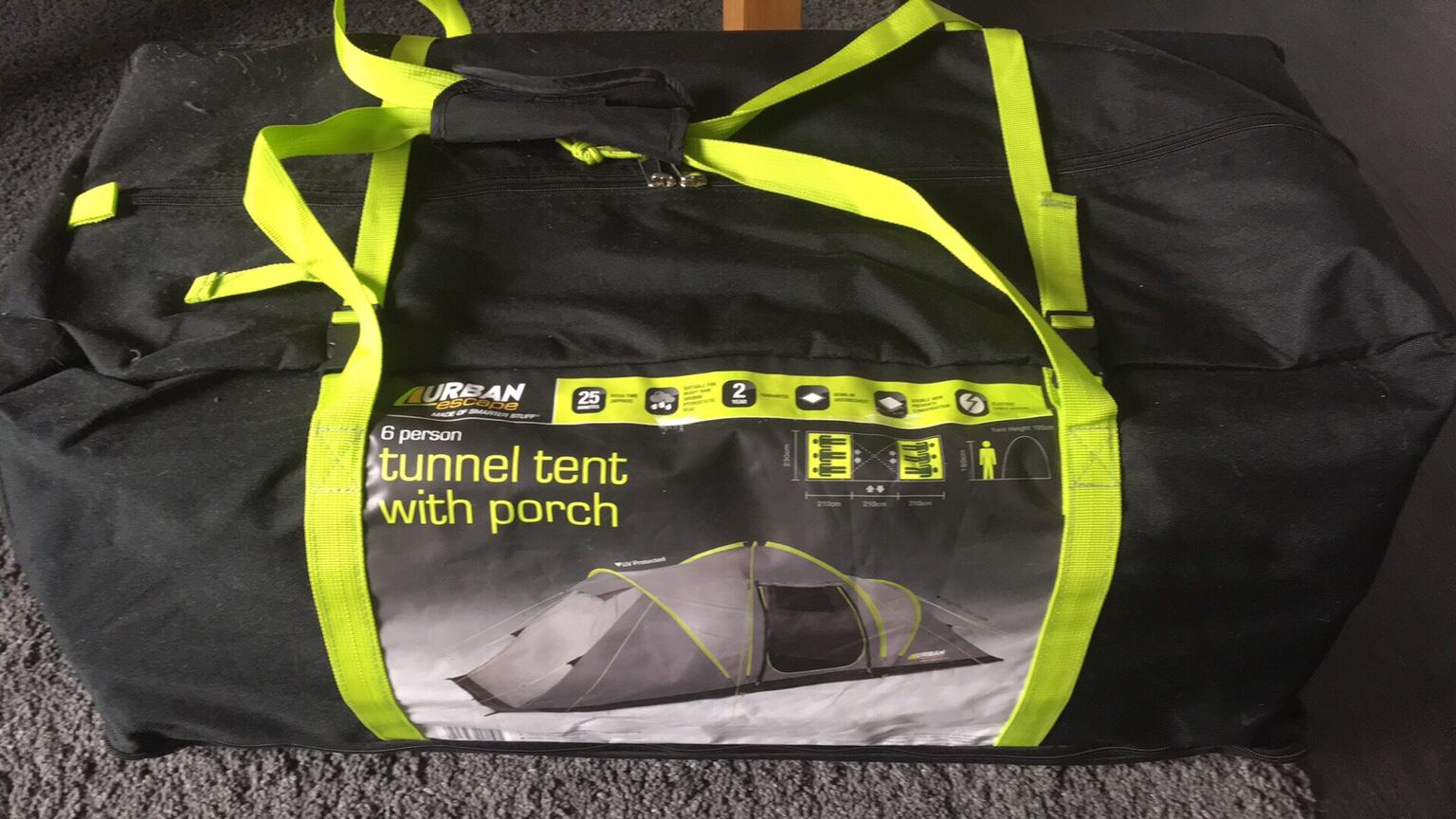 Urban Escape 6 Man Tunnel Tent With Porch in ME6 Malling for £100.00