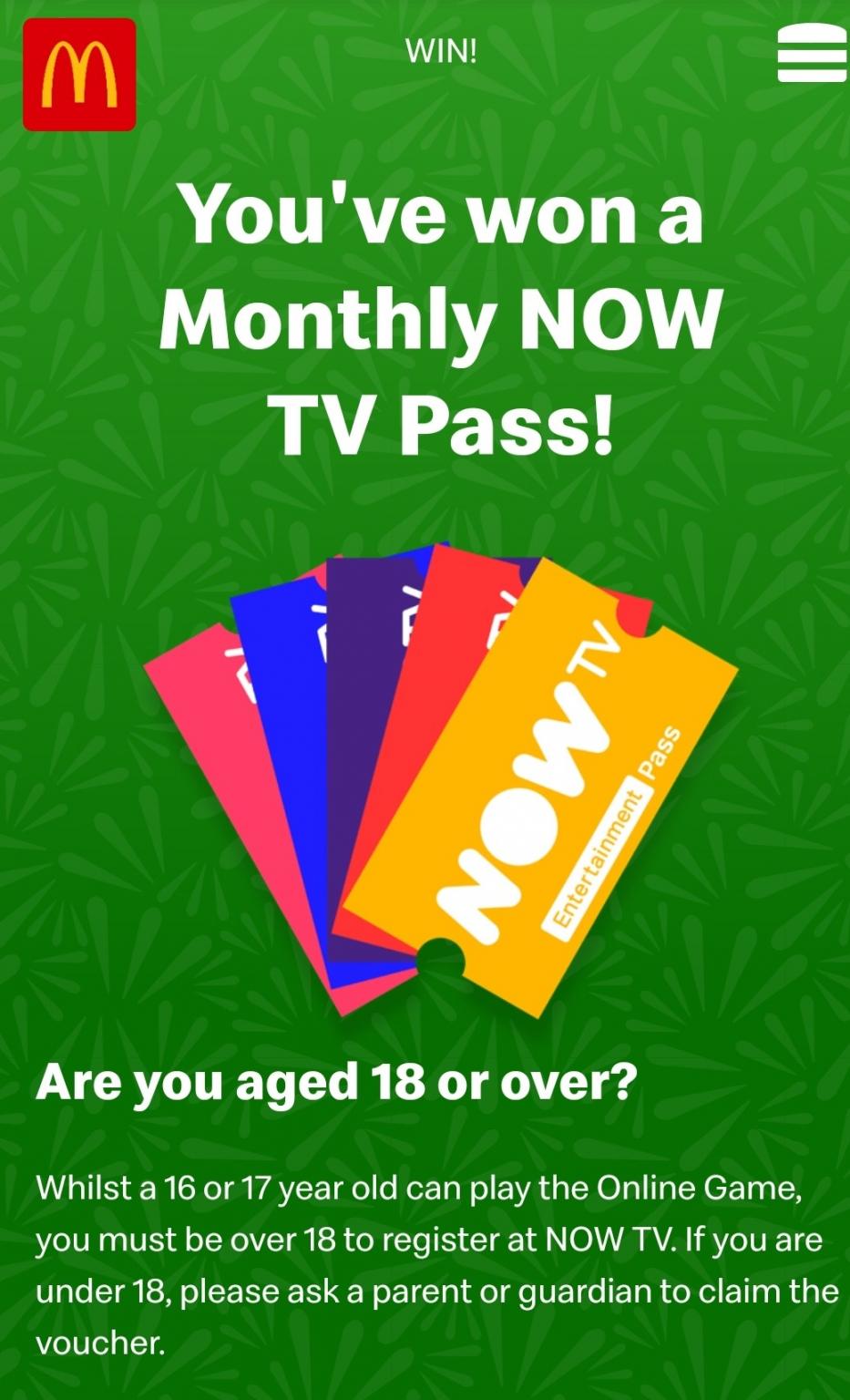 Now TV pass in LS27 Leeds for £10.00 for sale Shpock