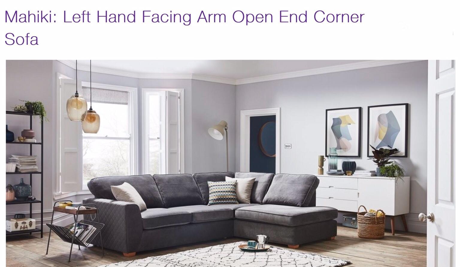 DFS MAHIKI CORNER SOFA GRAPHITE GREY in SS13 Basildon for £295.00 for