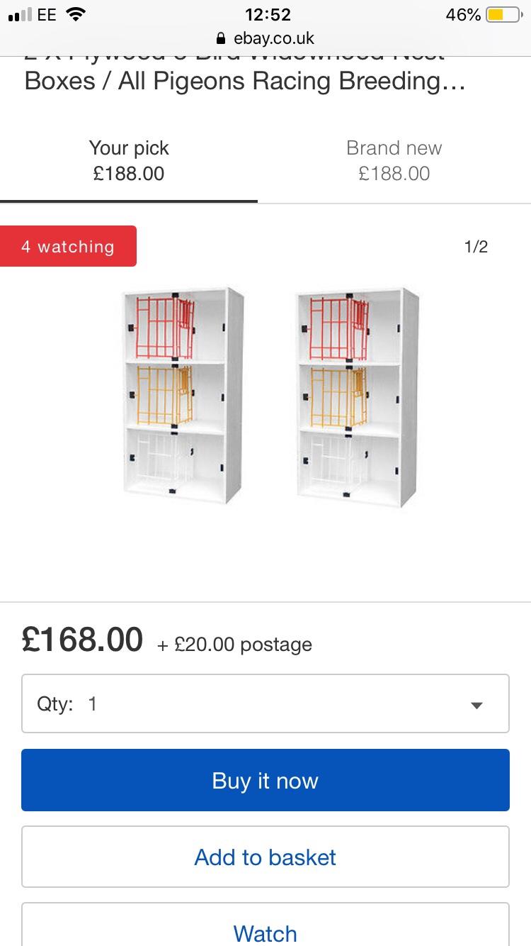 Pigeon boxes and pigeon t3 racing clock in Oakengates for £260.00 for