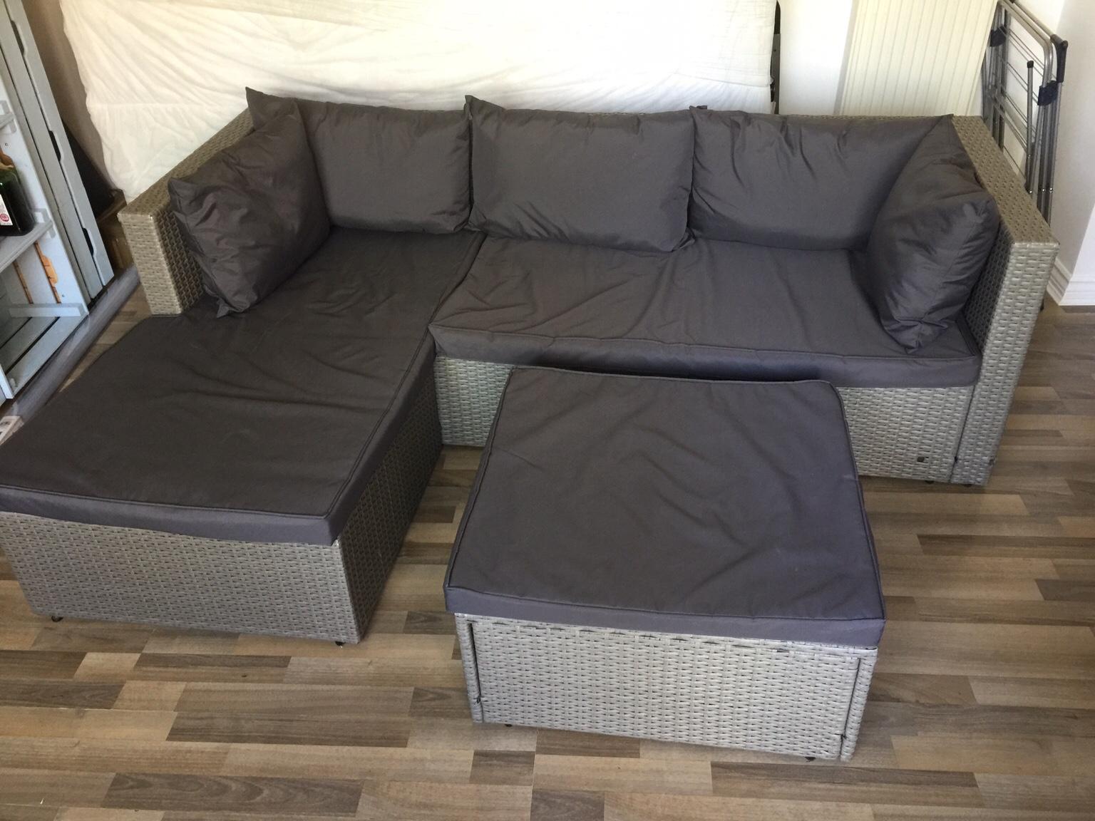 Aldi Grey Rattan Effect Corner Sofa in B79 Tamworth für 100,00 £ zum