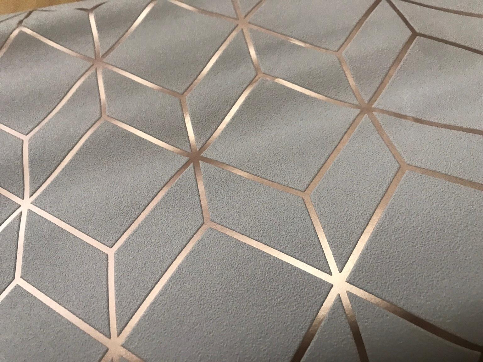 ‘Superfresco’ myrtle geo grey wallpaper in WV10 Wolverhampton for £12.