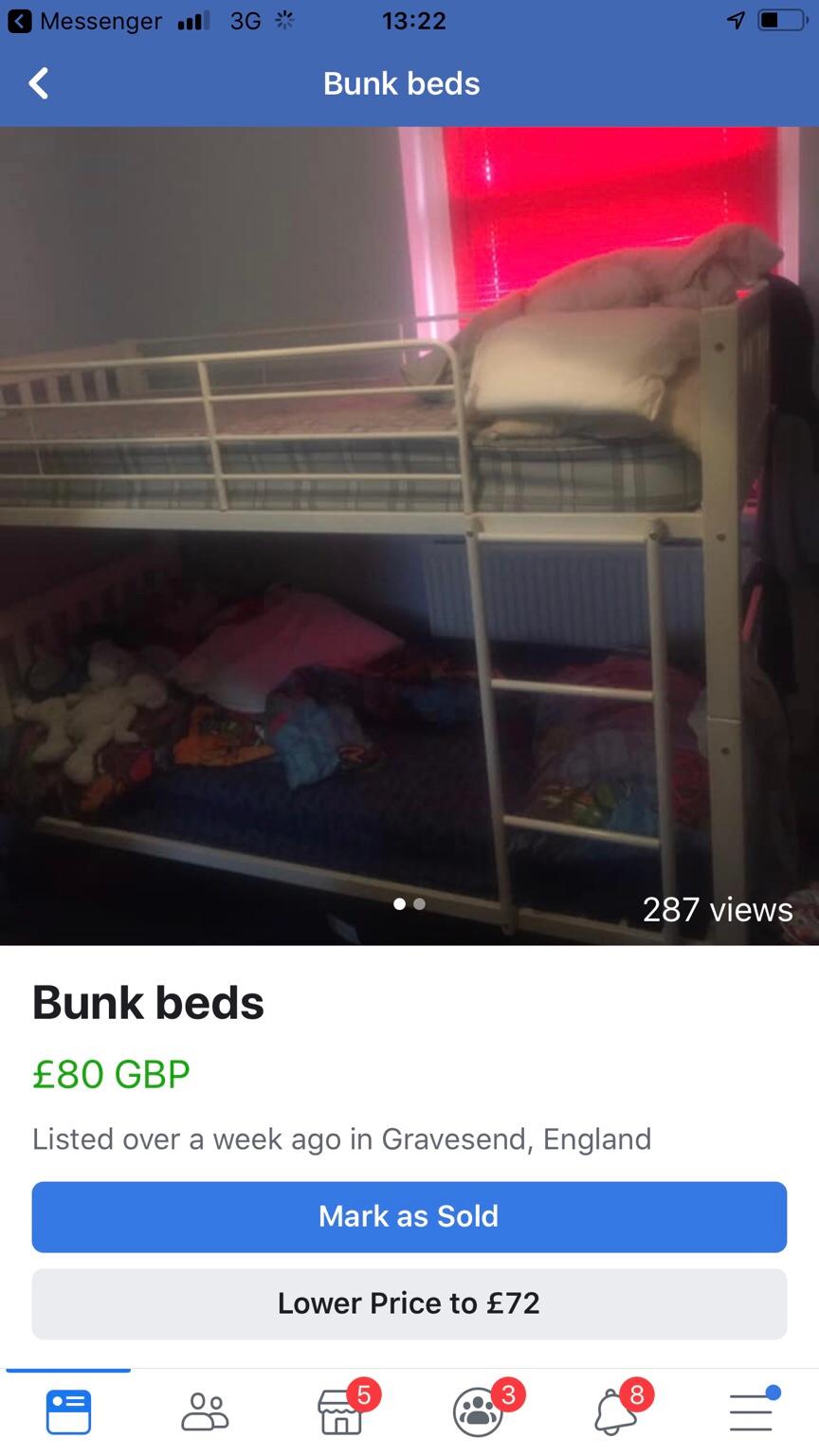 Bunk beds ready to go in DA1 Dartford for £80.00 for sale Shpock