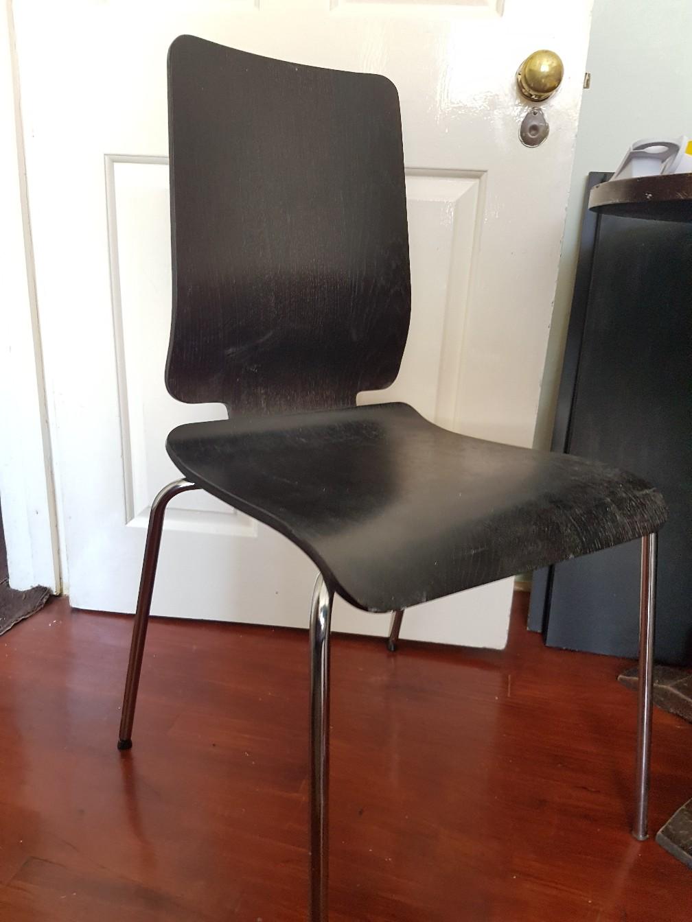 ikea GILBERT chairs one oak and one black in SW2 London for £20.00