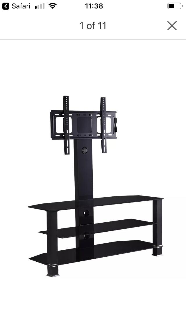 Glass floating tv stand upto 60” in M35 Oldham for £30.00 for sale Shpock