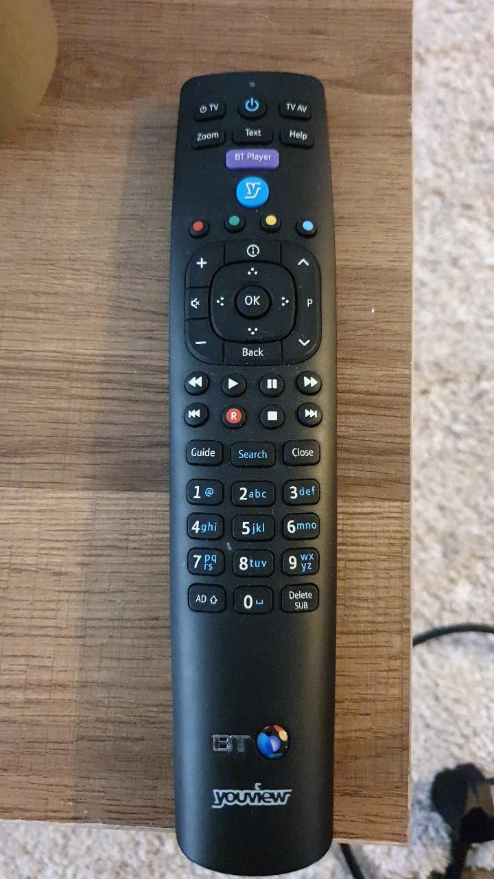 BT youview remote control in London for £3.00 for sale Shpock