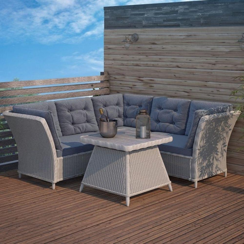 Aspen Rattan Corner Sofa Set in Grey in HD2 Huddersfield für 599,97