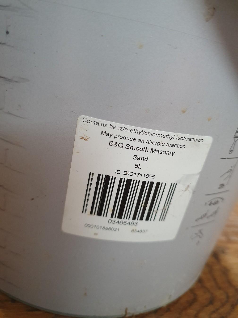 5L B&Q Masonry Paint SMOOTH SAND Unopened in B46 North Warwickshire