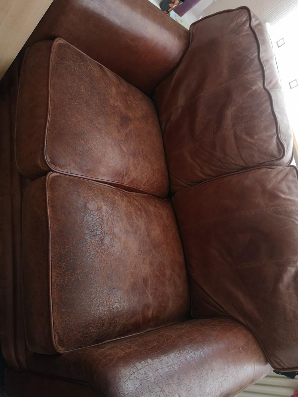 Thomas Lloyd leather sofa with care kit in WN7 Wigan for £100.00 for sale Shpock