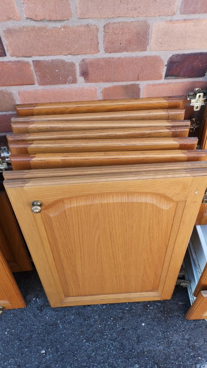 FREE!!! 21 Solid Wood Cathedral Kitchen Doors in Shrewsbury for free