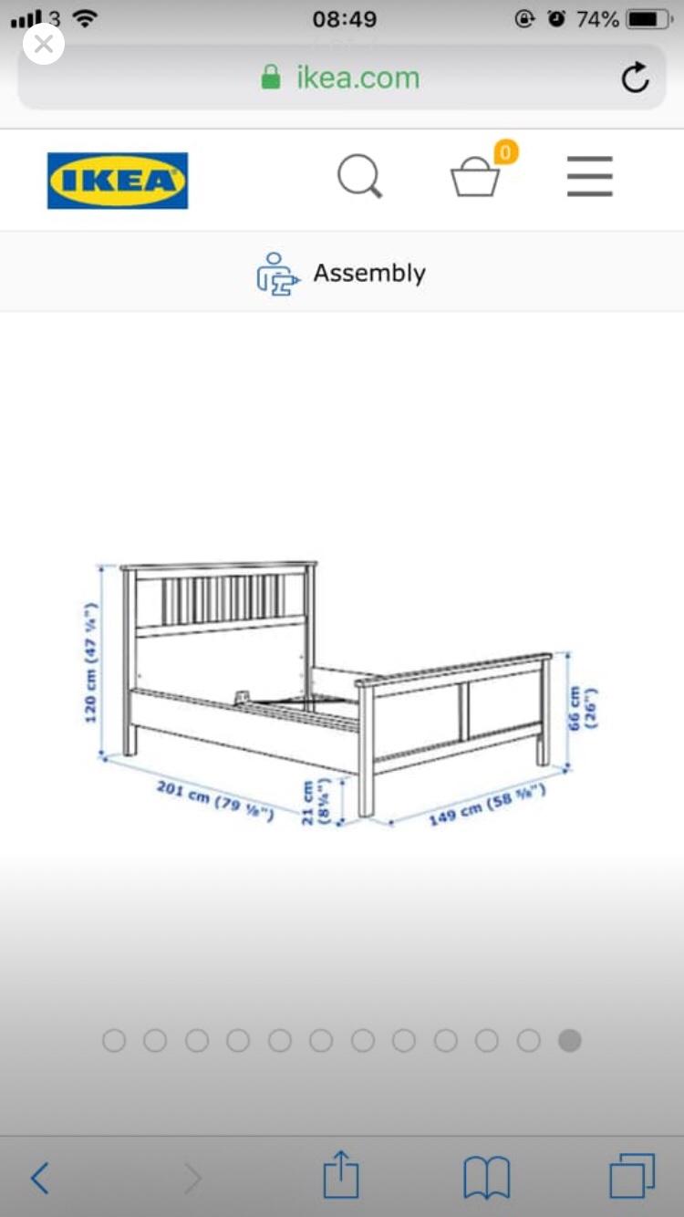 IKEA HEMNES DOUBLE BED FRAME in LS12 Leeds for £80.00 for sale Shpock