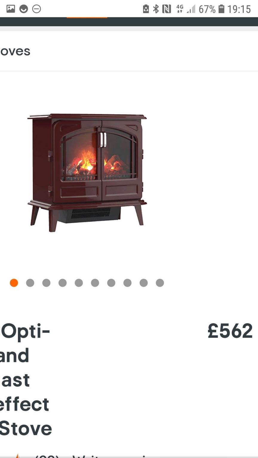 Dimplex OptiMyst Grand Rouge Cast enamel eff in West Lancashire for £