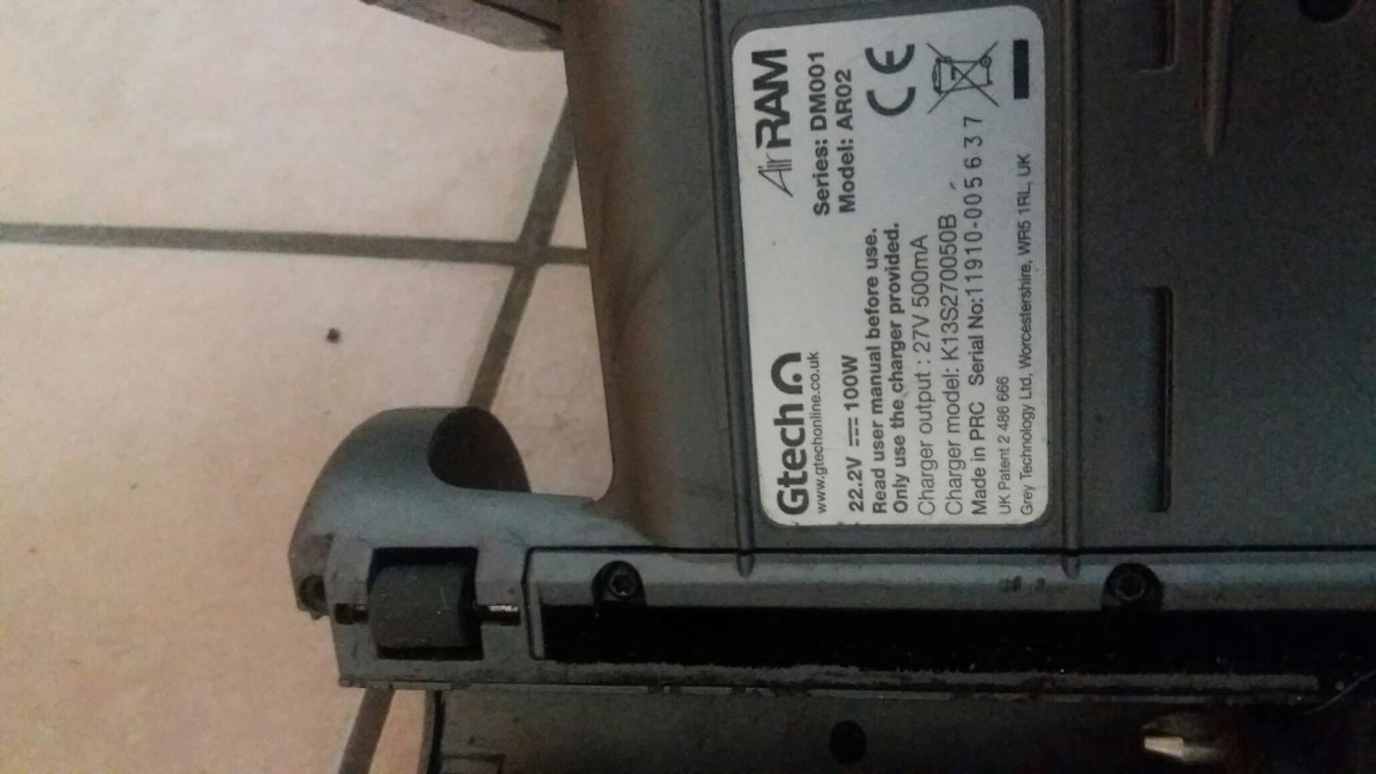 gtech AR02.DM001.air ram 22v.spares/repair. in L11 Liverpool for £15.00