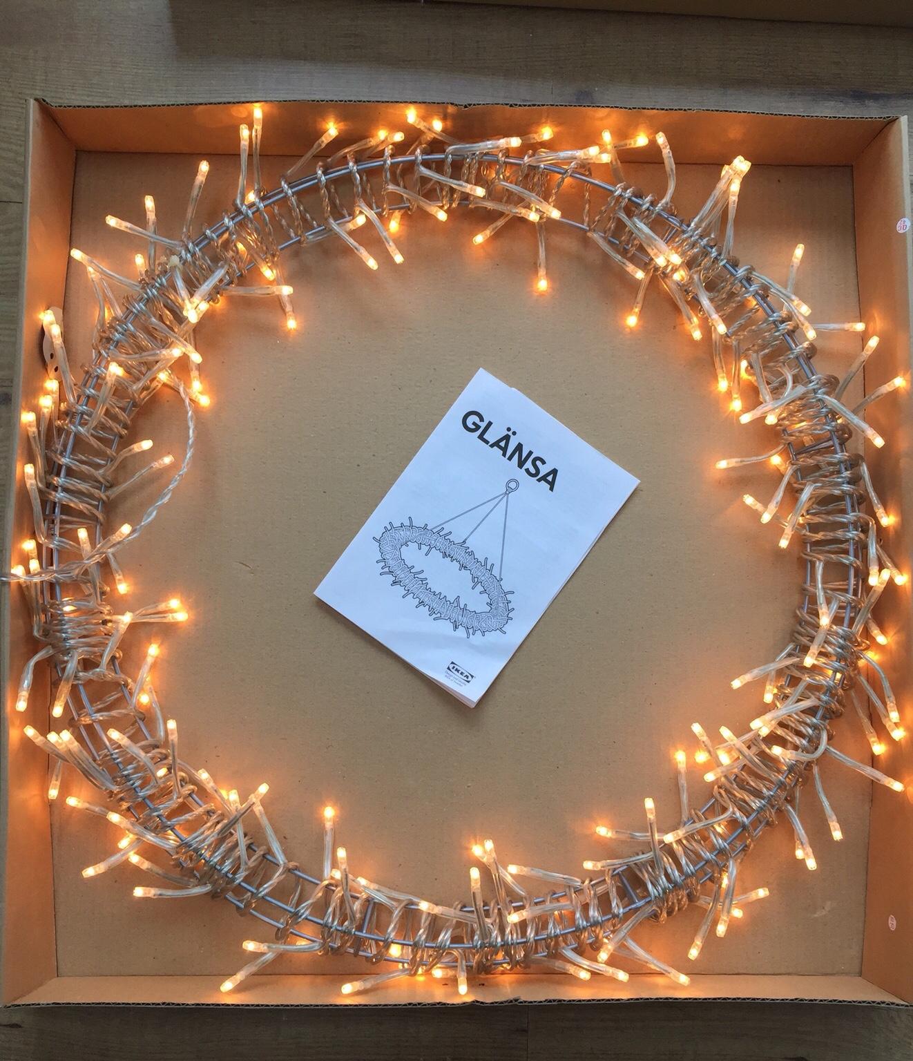 IKEA GLANSA Huge hanging fairy light wreath in NG14 Sherwood for £49.00