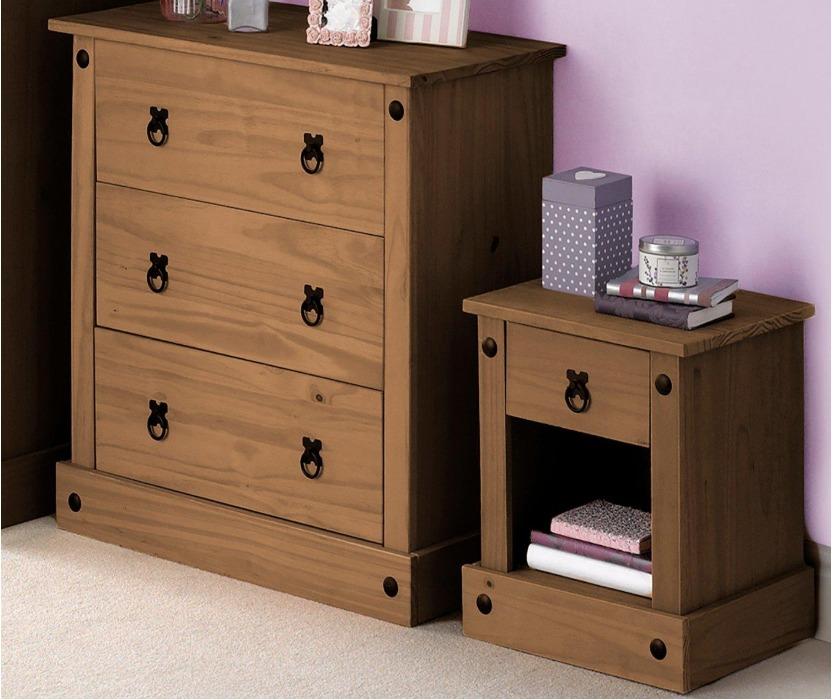 4 Piece Mexican Pine Bedroom SET DARK WOOD in M350BN Failsworth for £