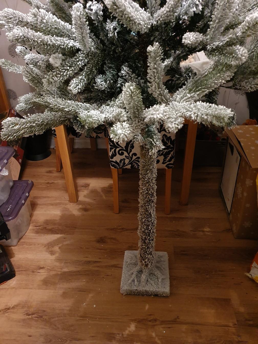 6ft snowy half Christmas tree boxed in WR3 Worcester for £35.00 for