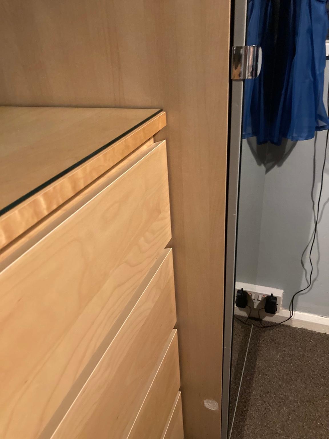 IKEA malm drawers with glass top in ST5Lyme for £10.00 for sale Shpock