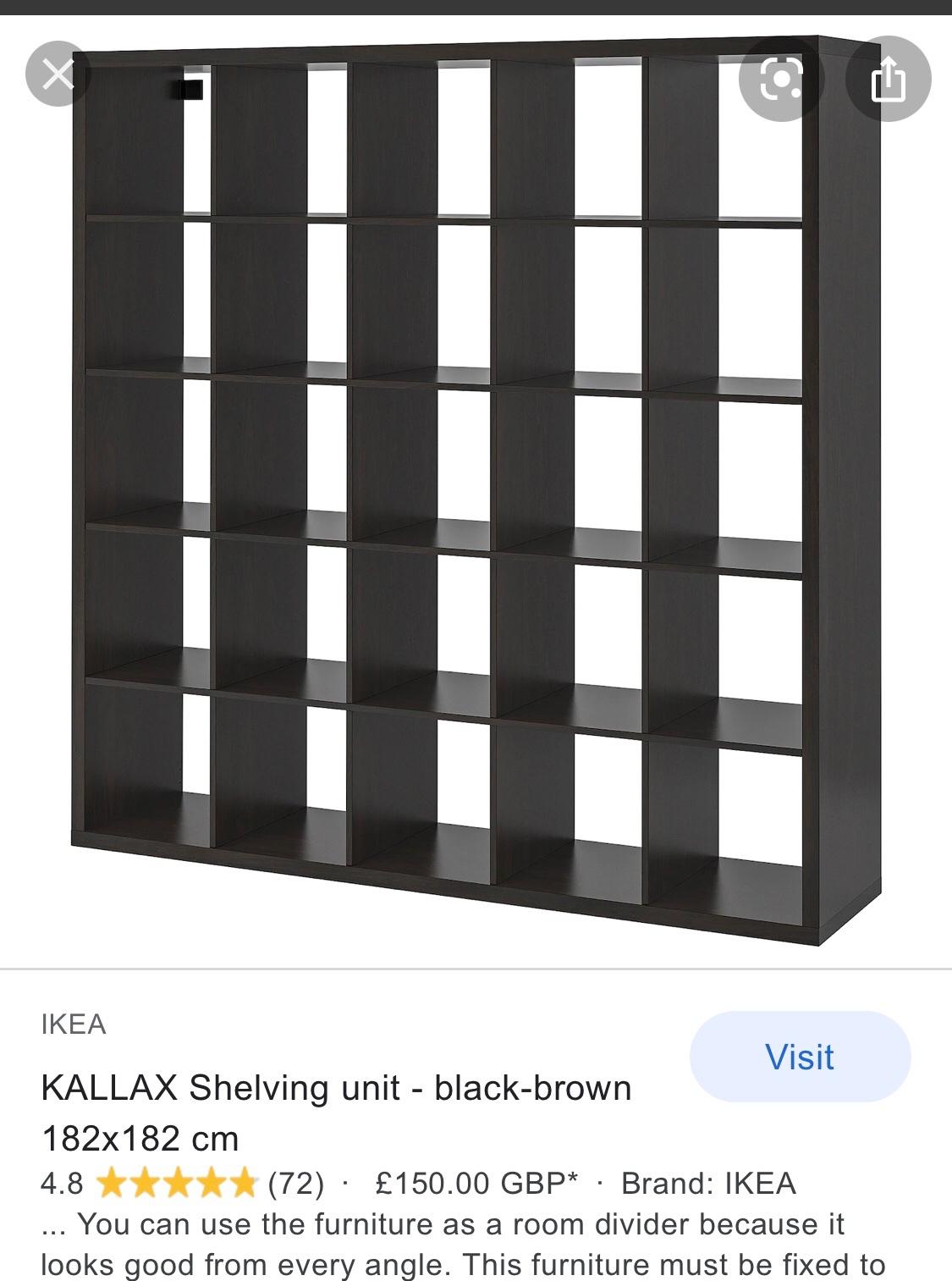 IKEA kallax 25 cube shelving unit in Walsall für 50,00 £ zum Verkauf