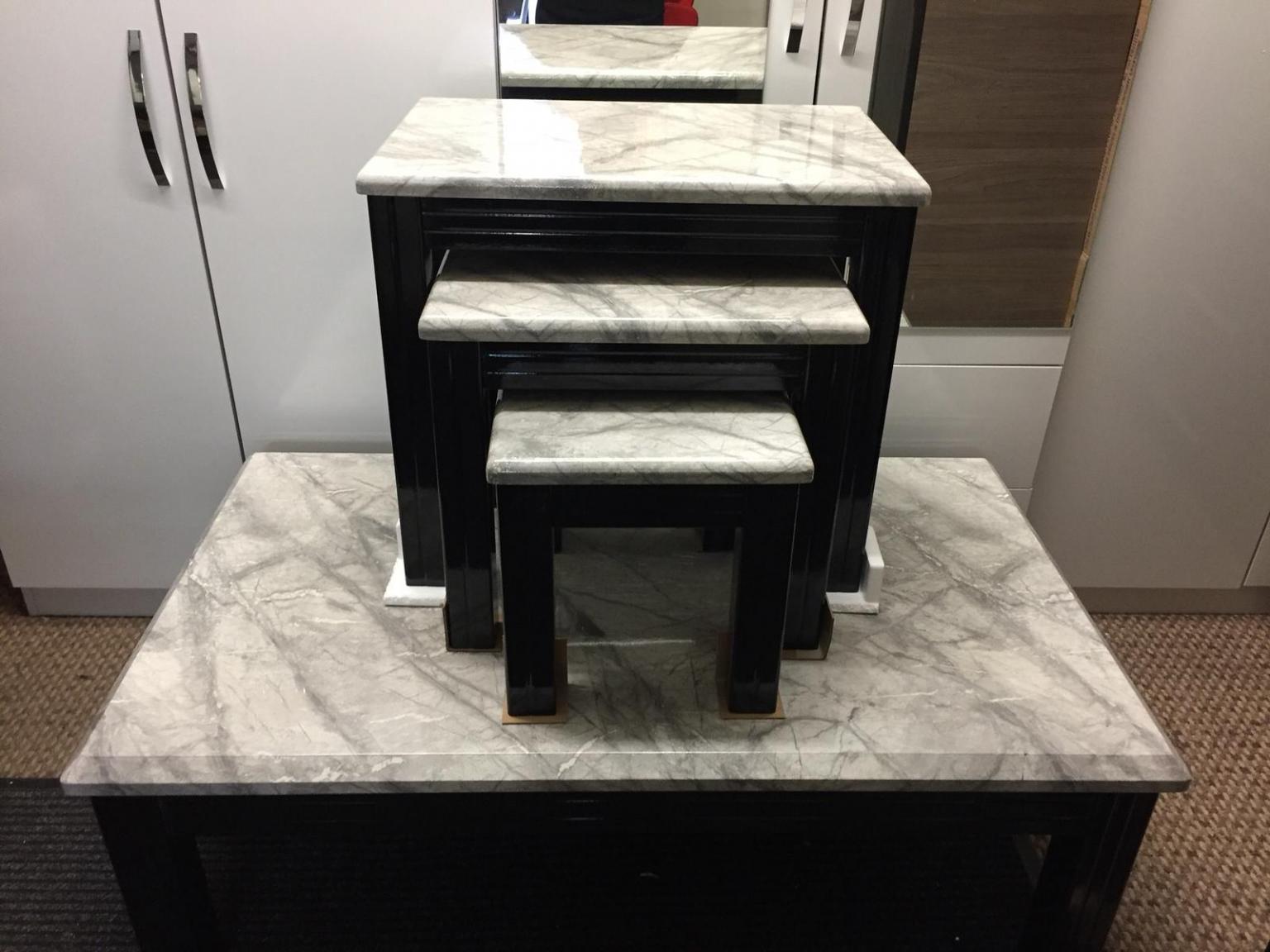 Brown Marble Effect Nest Tables in BD18 Bradford for £130.00 for sale