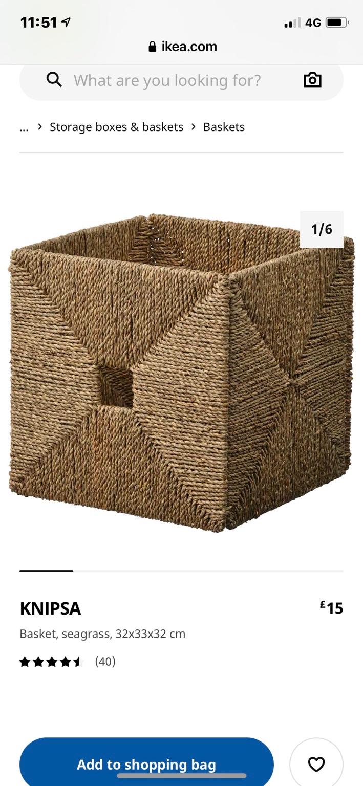 IKEA Kallax selves with ikea wicker baskets in Leicester für 25,00